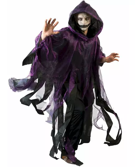 Dorosła peleryna na Halloween — fioletowo-czarna