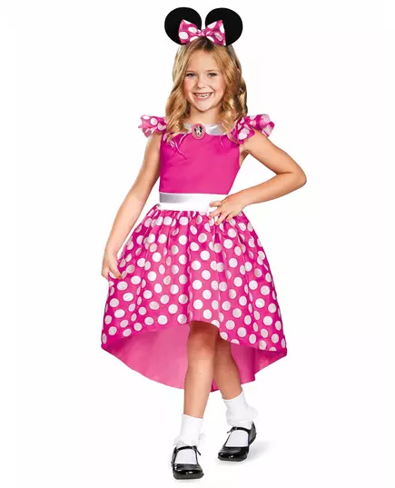 Klasyczny różowy kostium Minnie™ dla dziewczynki, Rozmiar: 5-6 lat (109 - 126 cm)