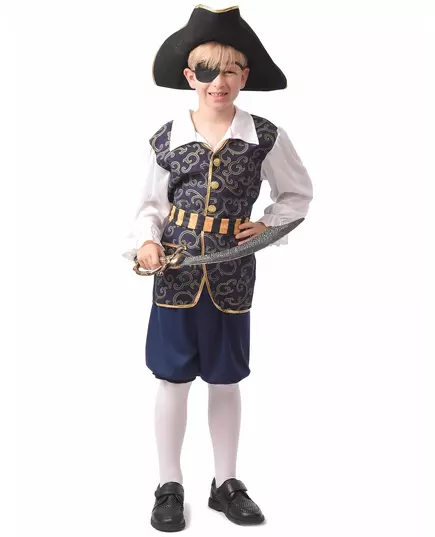 Elegancki kostium pirata dla chłopca, Rozmiar: 10-12 lat (130-140 cm)
