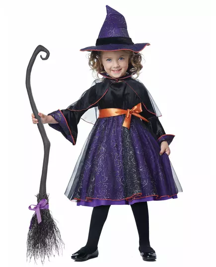 Deluxe kostium czarownicy Abracadabra dla dziewczynek, Rozmiar: 3-4 lat(101 cm)