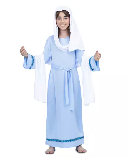 Niebieski kostium Maryi Dziewicy dla dziewczynek, Rozmiar: 6 lat (110 - 122 cm)