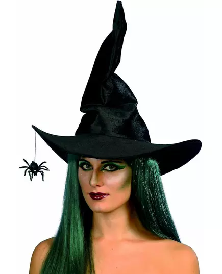 Czarna Kapelusz Wiedźmy z Halloweenową Kobietą Pająkiem