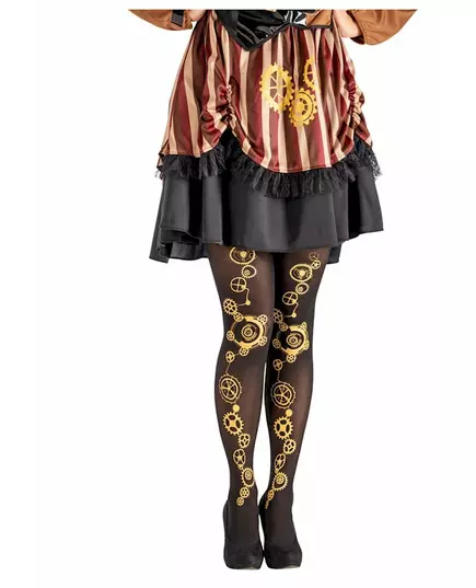czarne rajstopy steampunk damskie