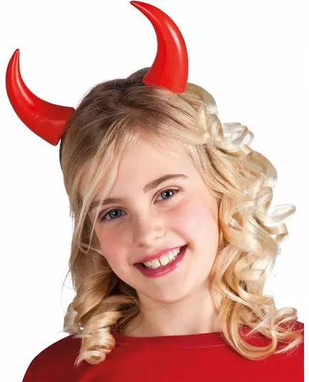 Dziecko Halloween Czerwone Rogi