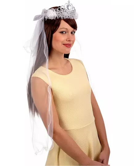 Srebrna tiara z welonem