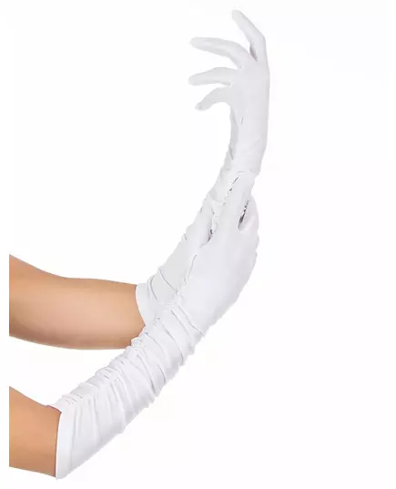 Rękawiczki białe dla dorosłych, 37 cm