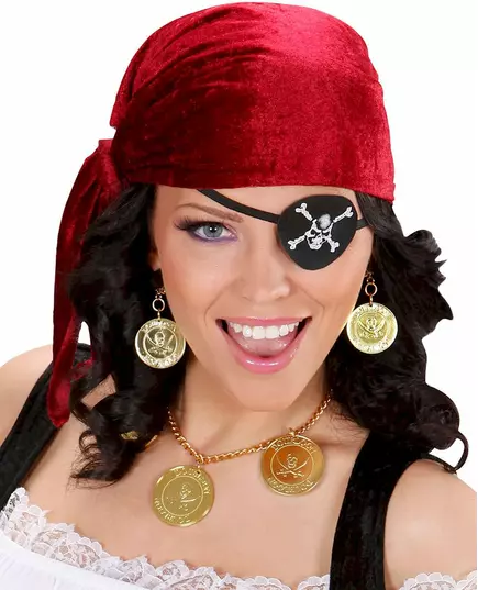 Naszyjnik i kolczyki dla dorosłych piratów