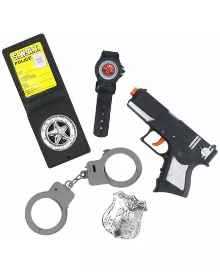 Pełny zestaw plastikowego policjanta dla dzieci