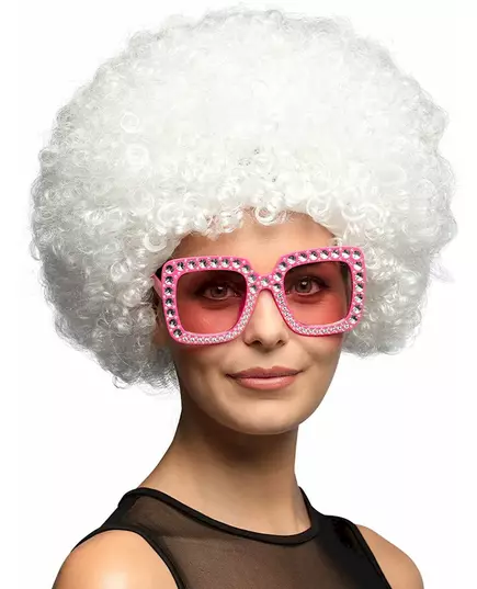 Różowe, błyszczące okulary