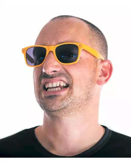 Okulary neonowo-pomarańczowo-niebieskie dla dorosłych