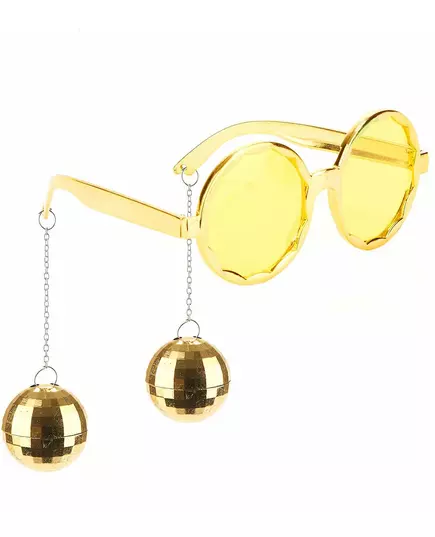Złote okulary disco dla dorosłych
