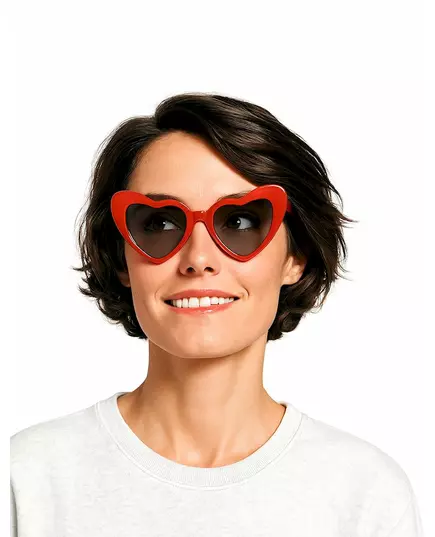 Okulary z czerwonymi sercami w stylu vintage