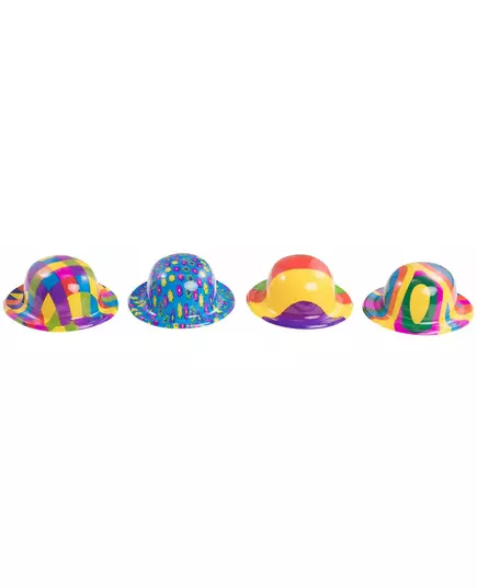 Mini plastikowy melonik Clown dla dorosłych