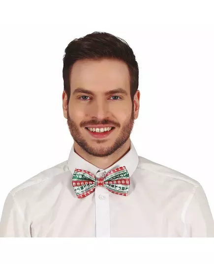 Muszka ze świątecznymi wzorami dla dorosłych