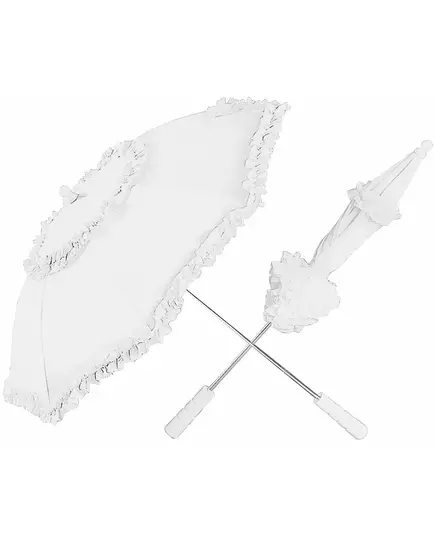 Parasol biały z falbankami