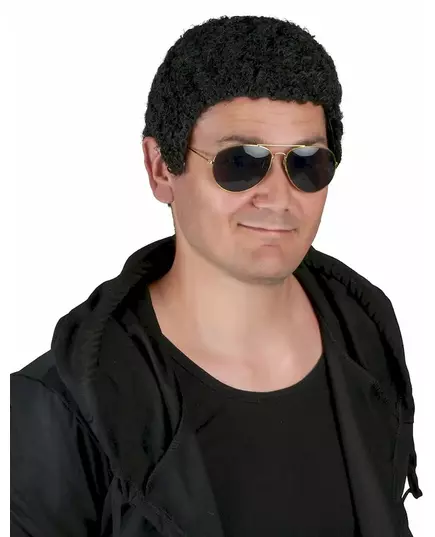Peruka męska czarna kręcone