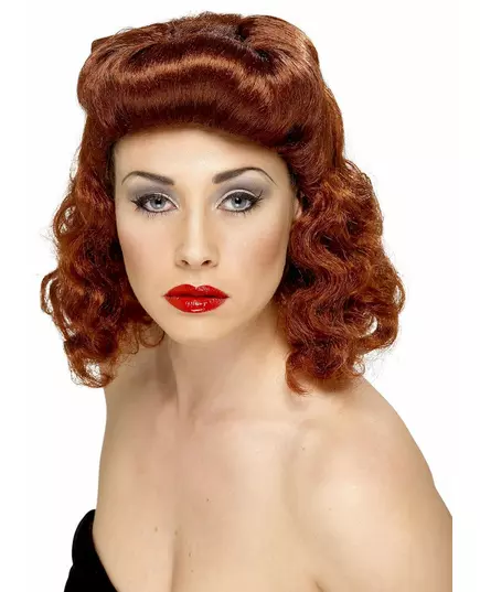 Brązowa peruka pin-up damska