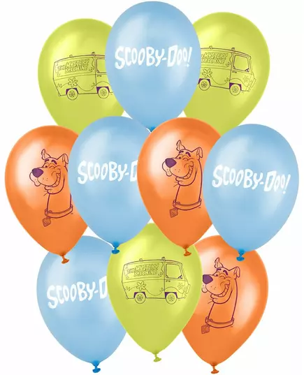 10 lateksowych kulek Scooby Doo™ 25 x 32 cm