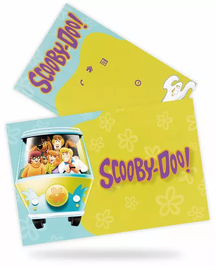 8 zaproszeń Scooby-Doo™ z kopertami 10x16 cm