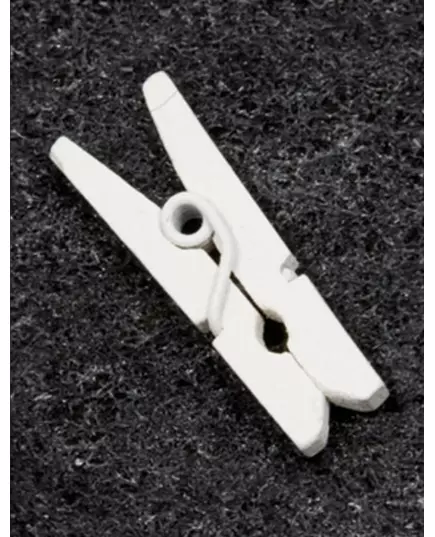 10 małych białych drewnianych klamerek do bielizny, 2,5 cm