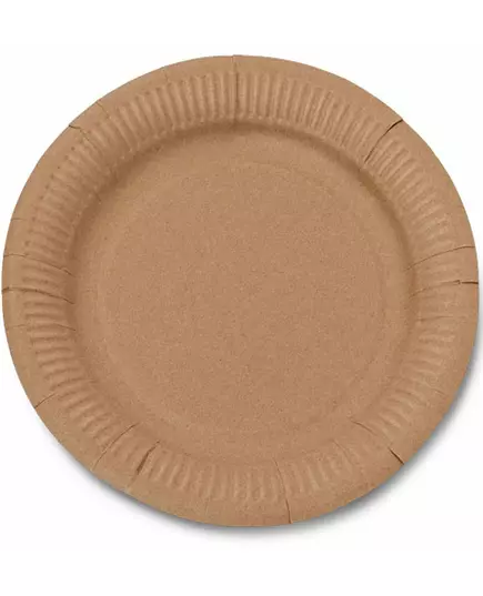 10 talerzy z tektury kraftowej 23 cm