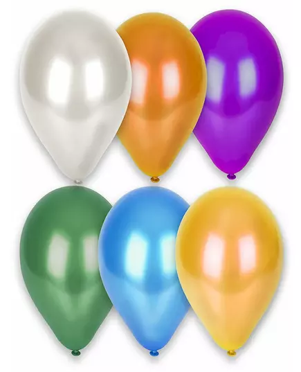 12 kolorowych balonów metalicznych 28 cm