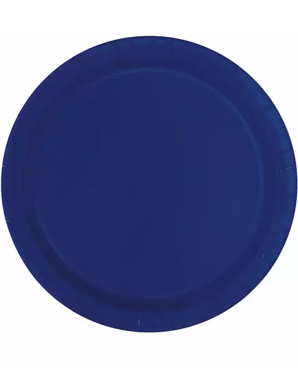 16 talerzy papierowych w kolorze granatowym 23 cm