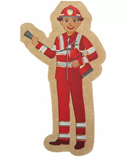 16 czerwonych i złotych serwetek strażackich kraft 32 x 17 cm