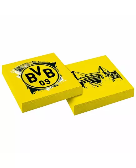 20 papierowych serwetek Borussia Dortmund 33 x 33 cm