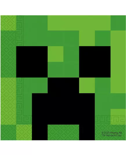 20 papierowych serwetek Minecraft™ 33X33 cm