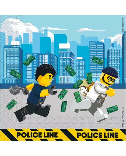 20 papierowych serwetek Lego City 33 x 33 cm