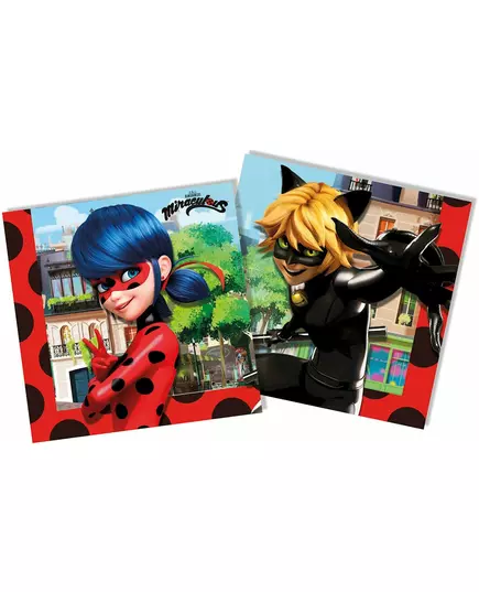 20 serwetek papierowych Miraculous Ladybug™ 33 x 33 cm