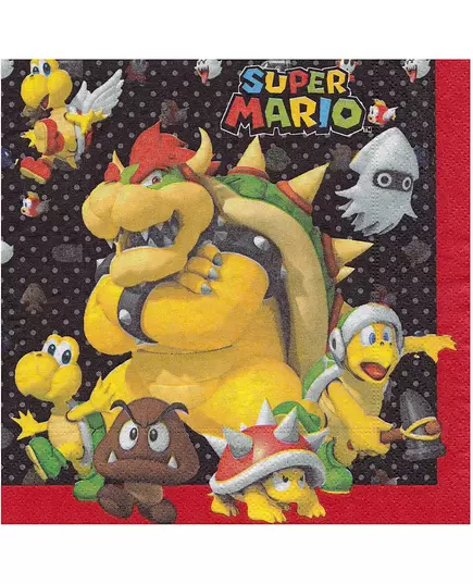 20 papierowych serwetek Super Mario™ 33 x 33 cm