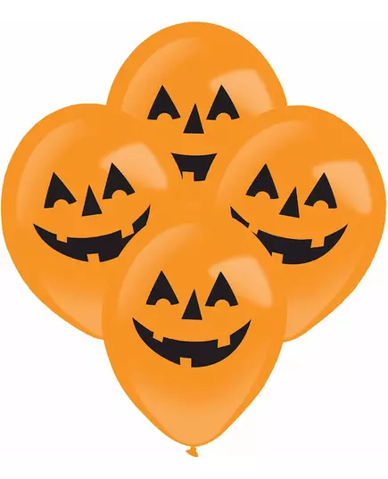 4 balony LED z dynią Halloween 27,5 cm