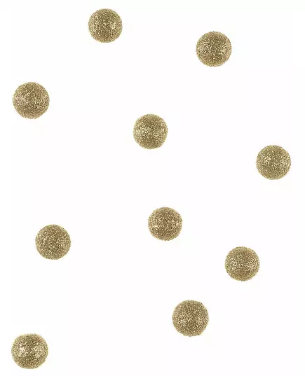 40 dekoracyjnych złotych kulek brokatowych, 12 mm