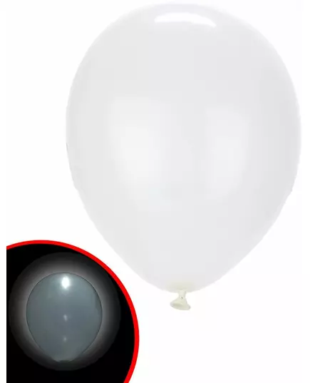 5 białych balonów LED Illooms®