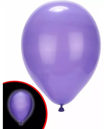 5 fioletowych balonów LED Illooms®