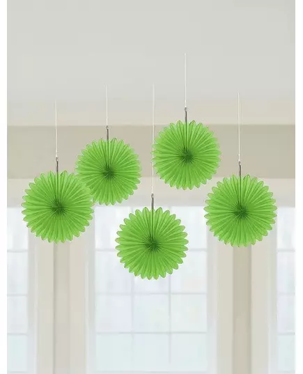 5 Mini zielone rozety 15 cm
