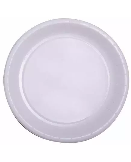 50 białych talerzy papierowych 22 cm