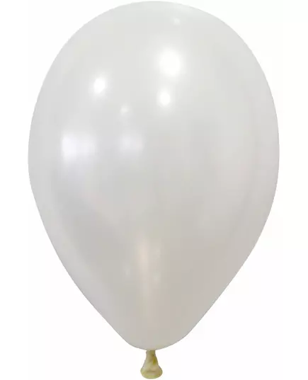 50 metalowych białych balonów 30 cm