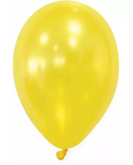 50 metalicznych żółtych balonów 30 cm