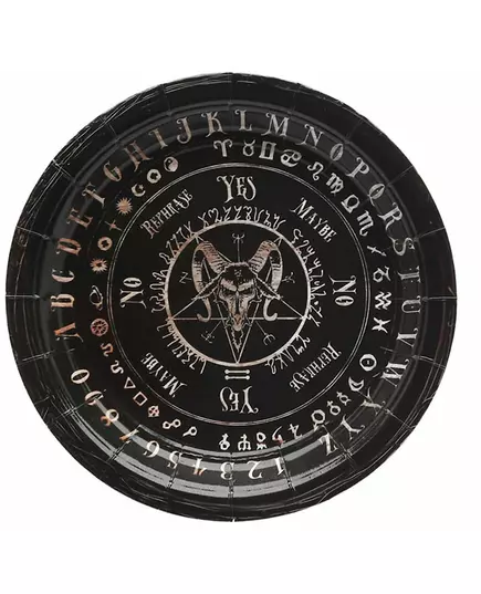 6 papierowych talerzyków Ouija 18 cm
