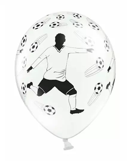 białe balony lateksowe z piłkarzem i balony 30cm