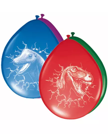 6 balonów lateksowych Dinozaury wielokolorowe 30 cm
