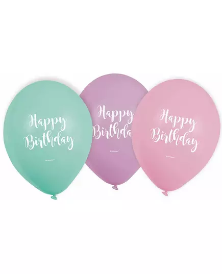 6 pastelowych balonów lateksowych z okazji urodzin 9"