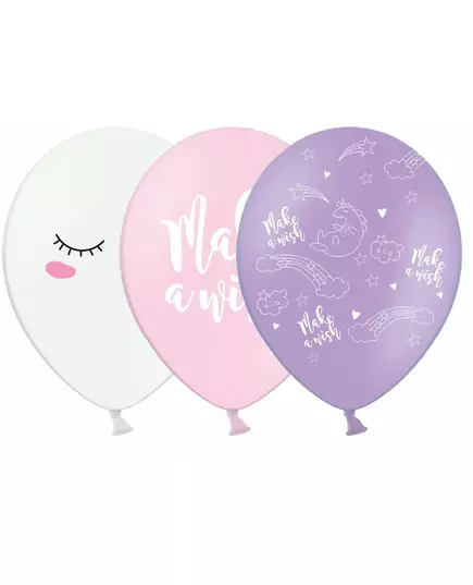 6 balonów lateksowych jednorożec 30 cm