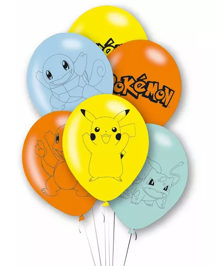6 balonów lateksowych Pokémon Pikachu