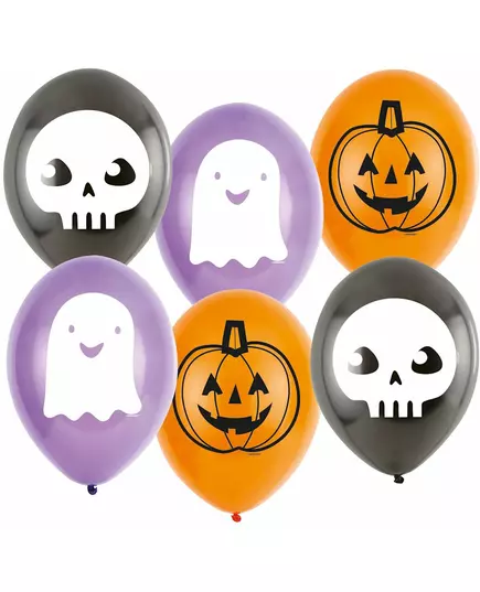 6 balonów lateksowych przyjaciół Halloween 23cm