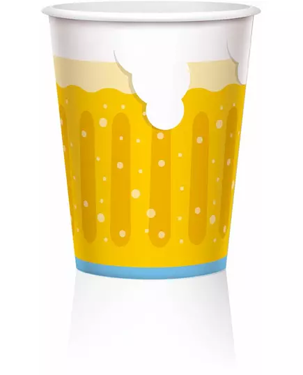 6 dużych tekturowych kufli do piwa 450 ml
