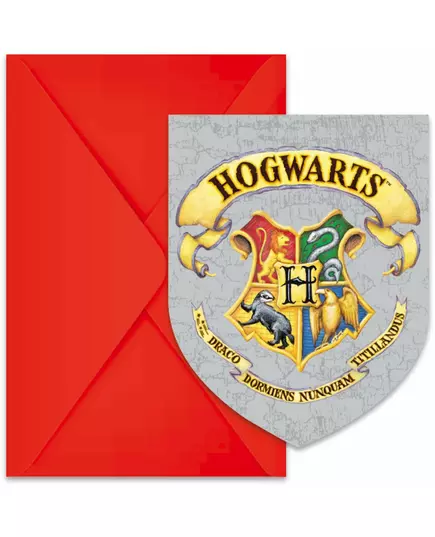 6 zaproszeń o Harrym Potterze™ z kopertami